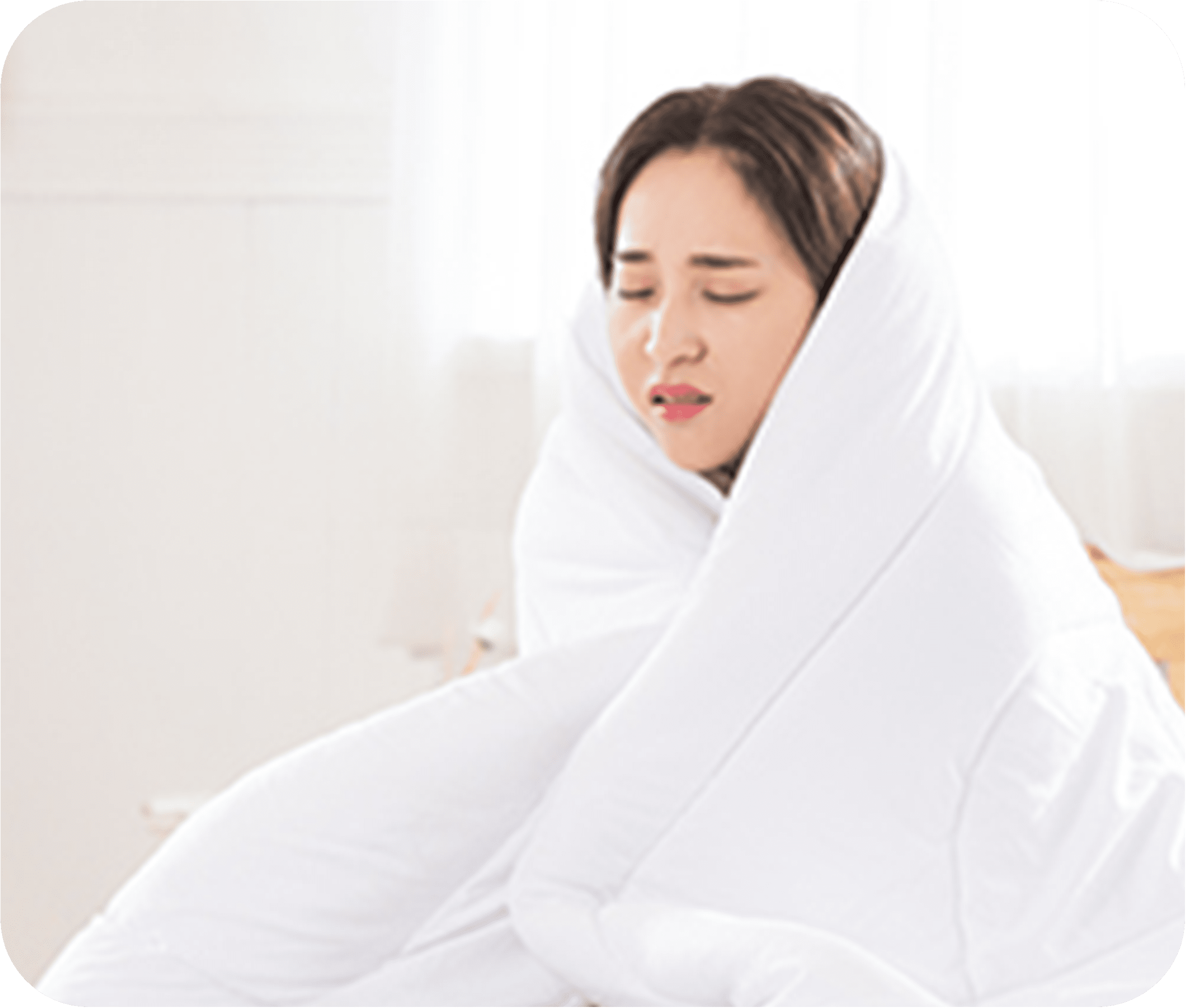 체온이 높아지고 춥다.